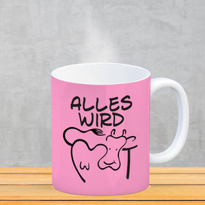 Alles wir KUHt Kaffeebecher zum Thema Bauernhof mit Kuh Motiv
