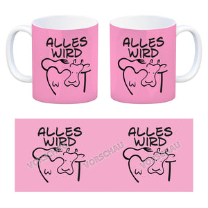 Alles wir KUHt Kaffeebecher zum Thema Bauernhof mit Kuh Motiv