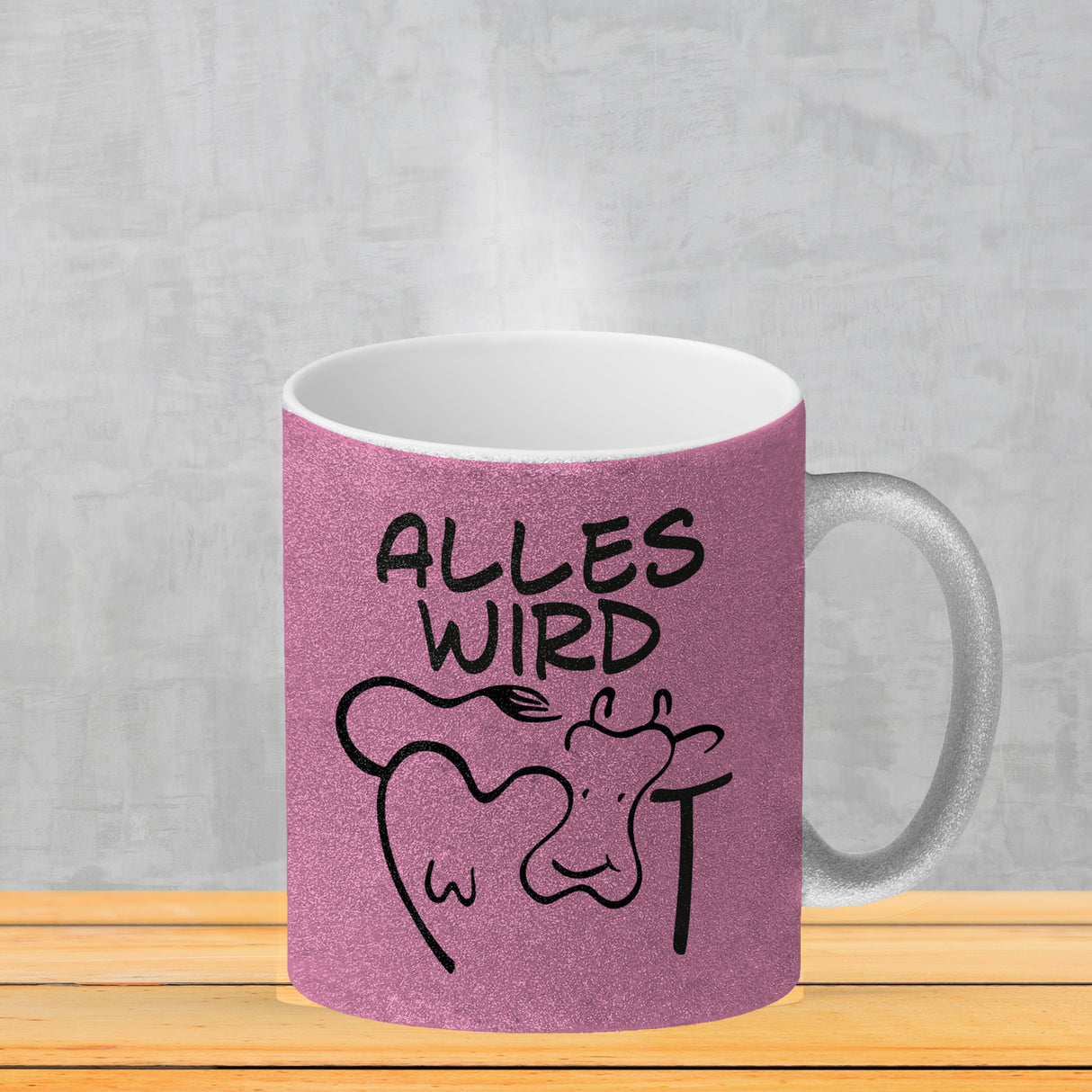 Alles wir KUHt Kaffeebecher zum Thema Bauernhof mit Kuh Motiv