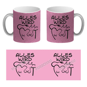 Alles wir KUHt Kaffeebecher zum Thema Bauernhof mit Kuh Motiv