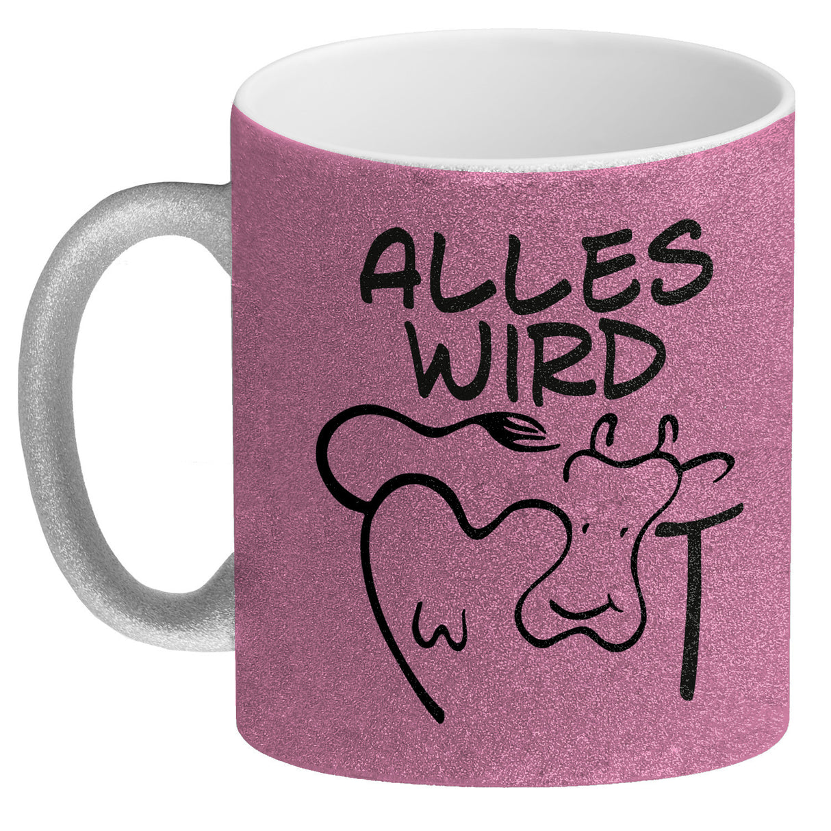 Alles wir KUHt Kaffeebecher zum Thema Bauernhof mit Kuh Motiv