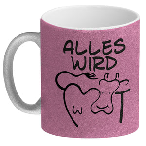 Alles wir KUHt Kaffeebecher zum Thema Bauernhof mit Kuh Motiv
