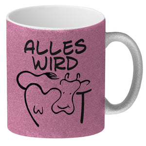 Alles wir KUHt Kaffeebecher zum Thema Bauernhof mit Kuh Motiv