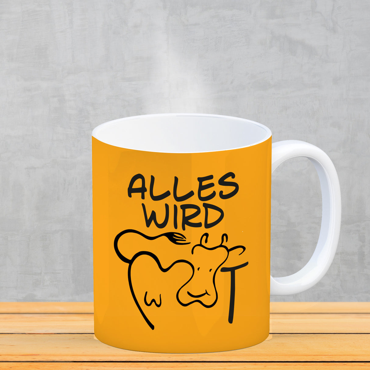 Alles wir KUHt Kaffeebecher zum Thema Bauernhof mit Kuh Motiv