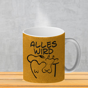 Alles wir KUHt Kaffeebecher zum Thema Bauernhof mit Kuh Motiv