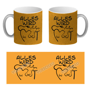 Alles wir KUHt Kaffeebecher zum Thema Bauernhof mit Kuh Motiv