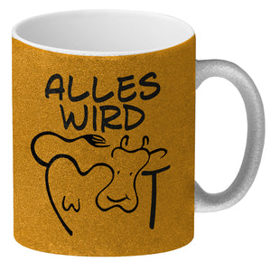 Alles wir KUHt Kaffeebecher zum Thema Bauernhof mit Kuh Motiv