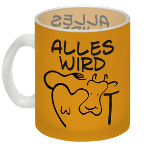 Alles wir KUHt Kaffeebecher zum Thema Bauernhof mit Kuh Motiv