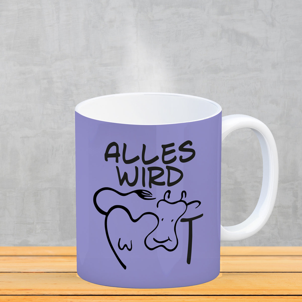 Alles wir KUHt Kaffeebecher zum Thema Bauernhof mit Kuh Motiv
