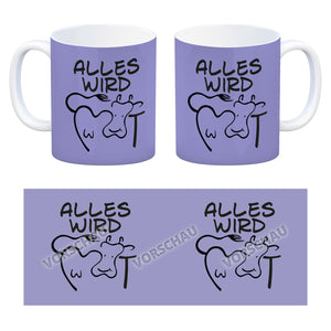 Alles wir KUHt Kaffeebecher zum Thema Bauernhof mit Kuh Motiv