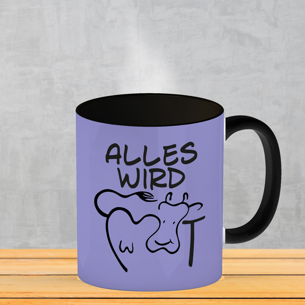 Alles wir KUHt Kaffeebecher zum Thema Bauernhof mit Kuh Motiv