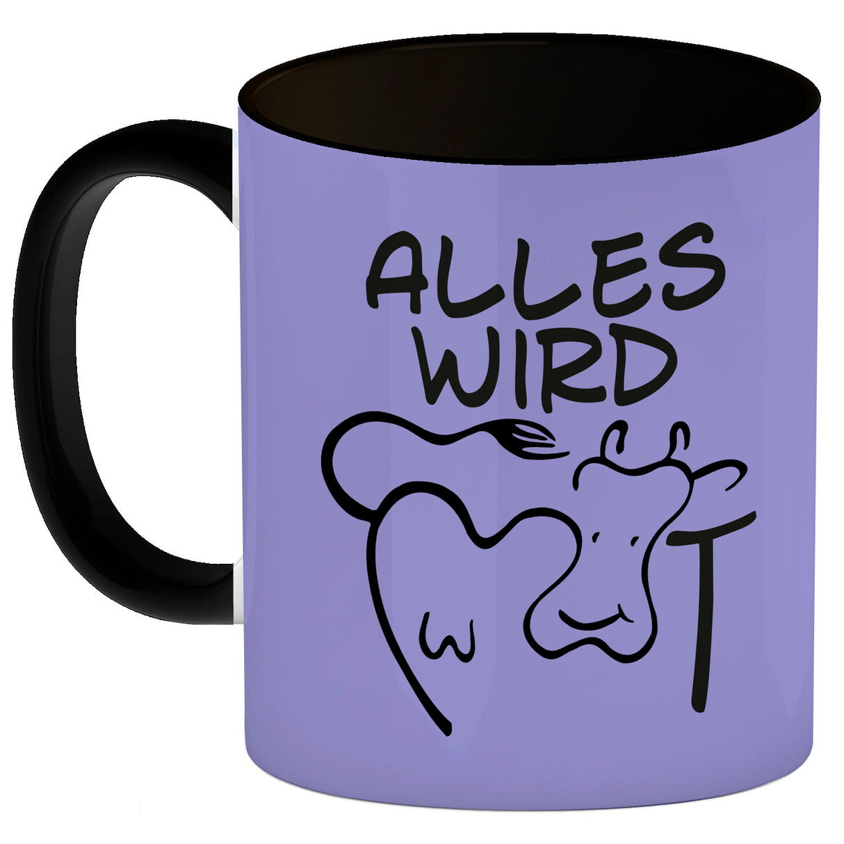 Alles wir KUHt Kaffeebecher zum Thema Bauernhof mit Kuh Motiv