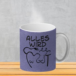 Alles wir KUHt Kaffeebecher zum Thema Bauernhof mit Kuh Motiv