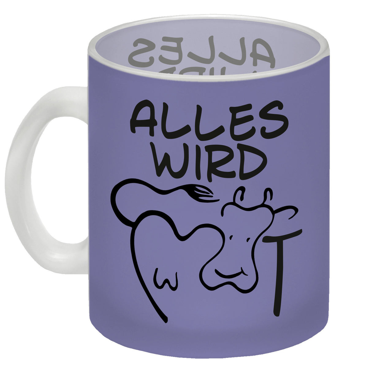 Alles wir KUHt Kaffeebecher zum Thema Bauernhof mit Kuh Motiv