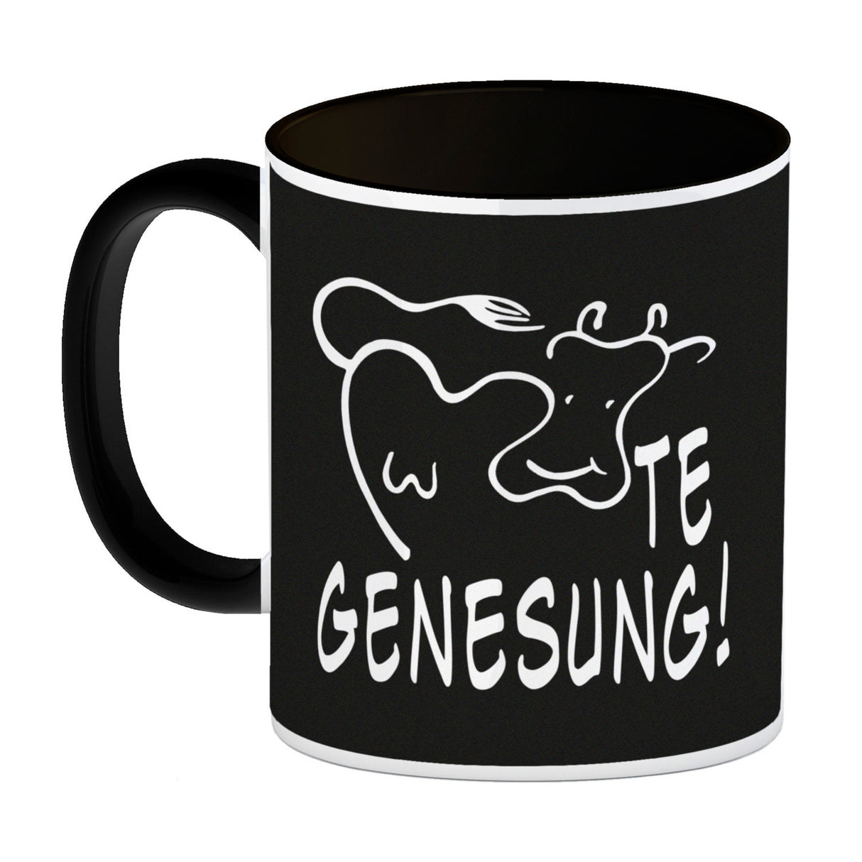KUHte Genesung Kaffeebecher mit Kuh Motiv