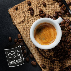 KUHte Genesung Kaffeebecher mit Kuh Motiv