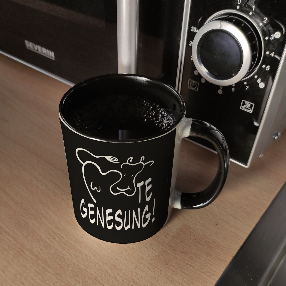KUHte Genesung Kaffeebecher mit Kuh Motiv