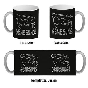 KUHte Genesung Kaffeebecher mit Kuh Motiv