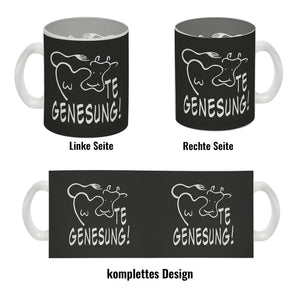 KUHte Genesung Kaffeebecher mit Kuh Motiv