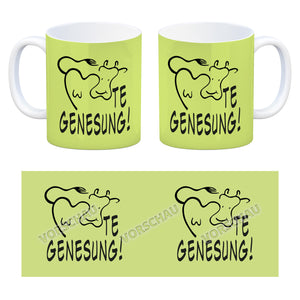 KUHte Genesung Kaffeebecher mit Kuh Motiv