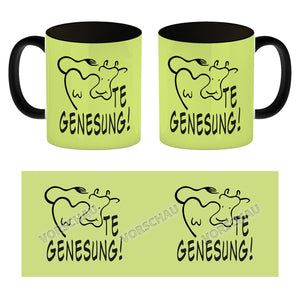 KUHte Genesung Kaffeebecher mit Kuh Motiv