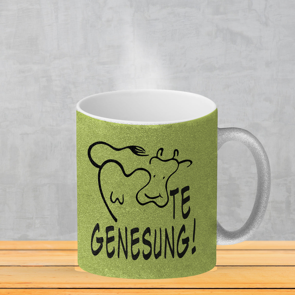 KUHte Genesung Kaffeebecher mit Kuh Motiv