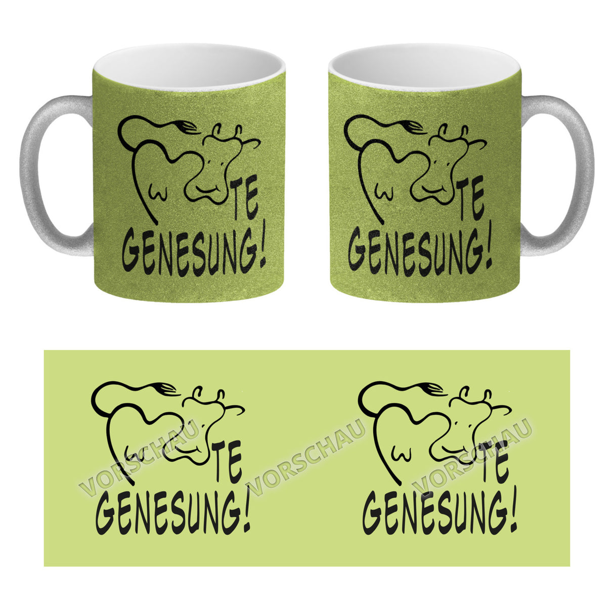 KUHte Genesung Kaffeebecher mit Kuh Motiv