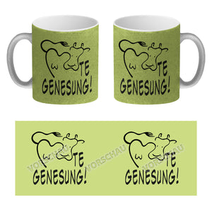 KUHte Genesung Kaffeebecher mit Kuh Motiv