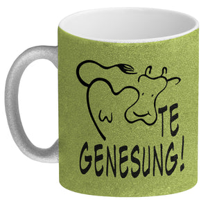 KUHte Genesung Kaffeebecher mit Kuh Motiv