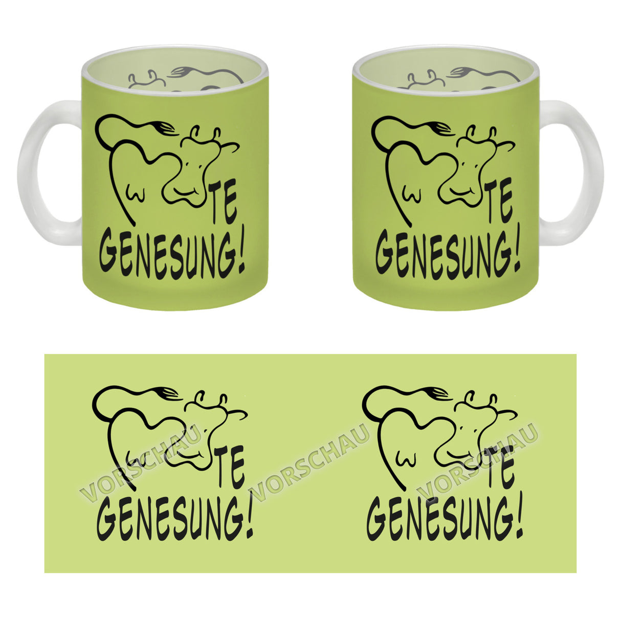 KUHte Genesung Kaffeebecher mit Kuh Motiv