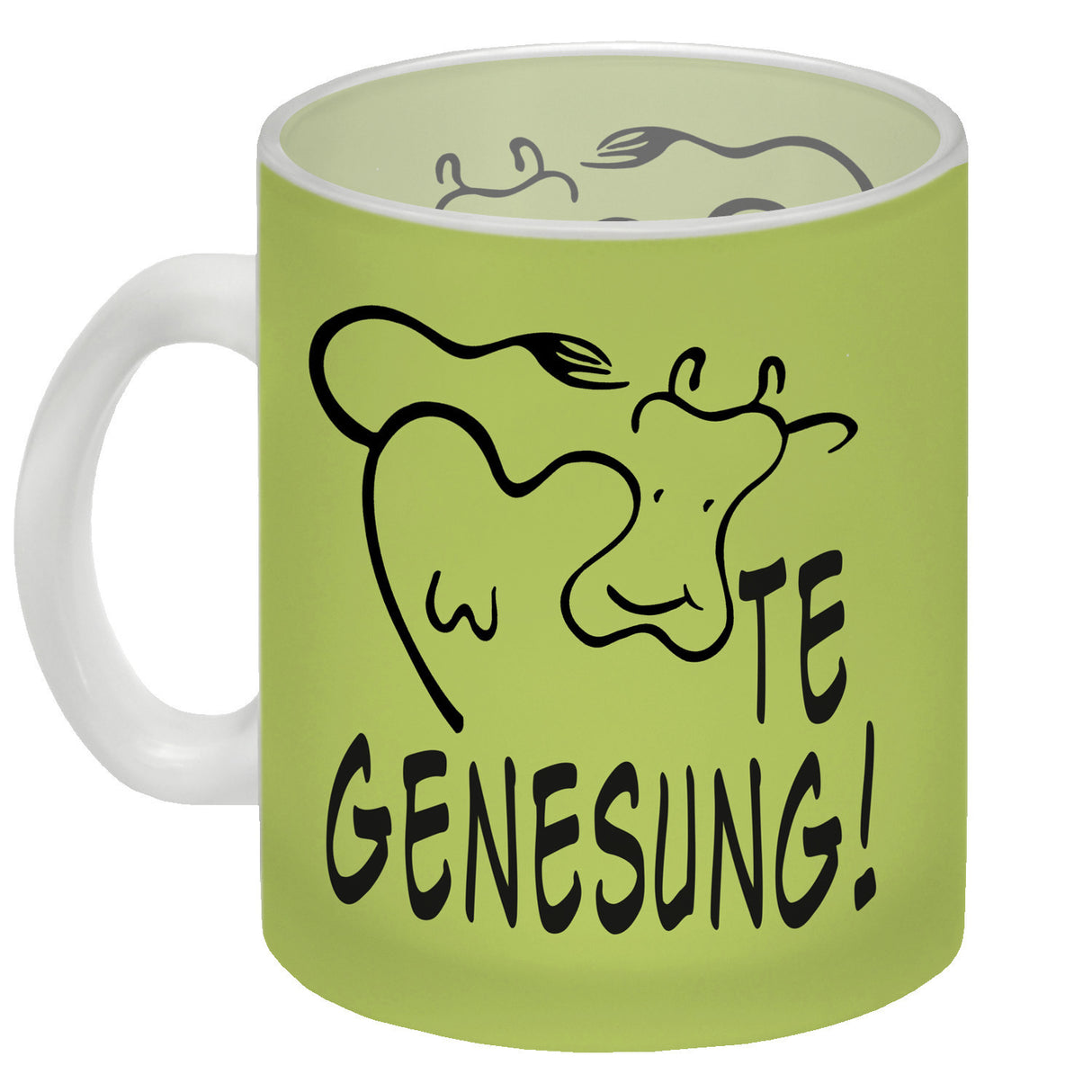 KUHte Genesung Kaffeebecher mit Kuh Motiv