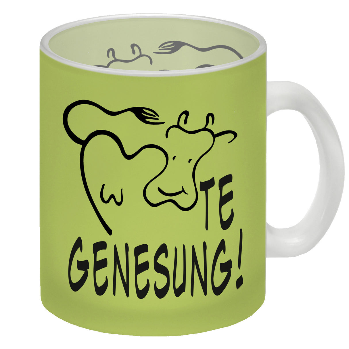 KUHte Genesung Kaffeebecher mit Kuh Motiv