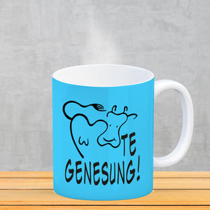 KUHte Genesung Kaffeebecher mit Kuh Motiv