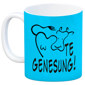 KUHte Genesung Kaffeebecher mit Kuh Motiv