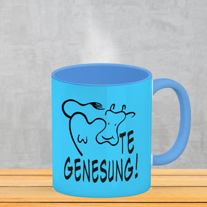 KUHte Genesung Kaffeebecher mit Kuh Motiv