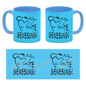 KUHte Genesung Kaffeebecher mit Kuh Motiv