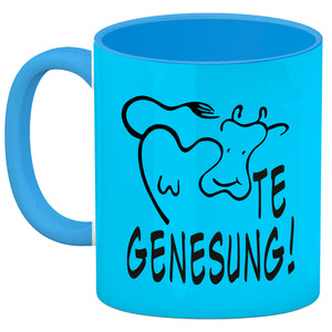 KUHte Genesung Kaffeebecher mit Kuh Motiv