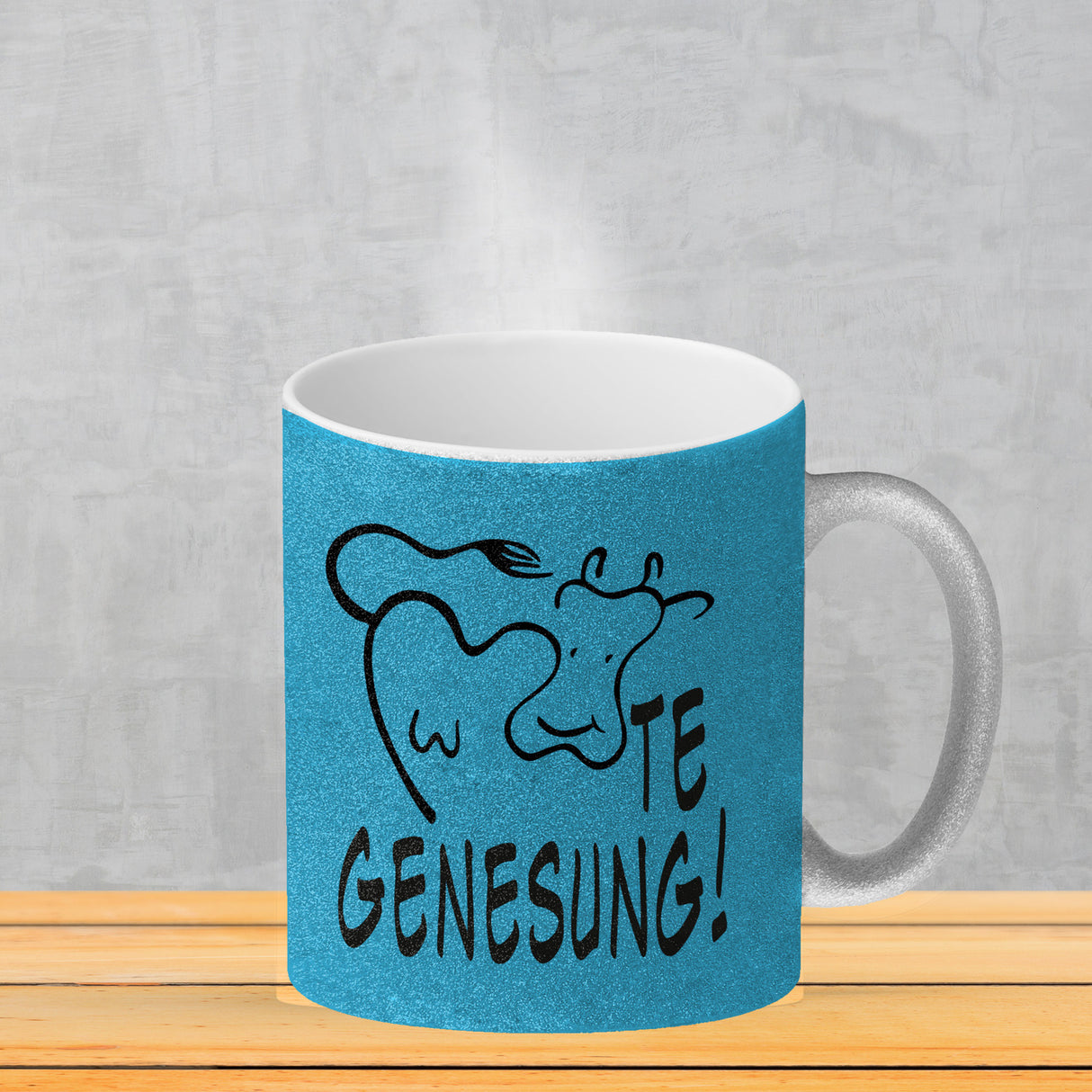 KUHte Genesung Kaffeebecher mit Kuh Motiv