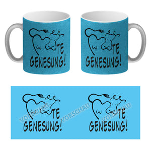 KUHte Genesung Kaffeebecher mit Kuh Motiv