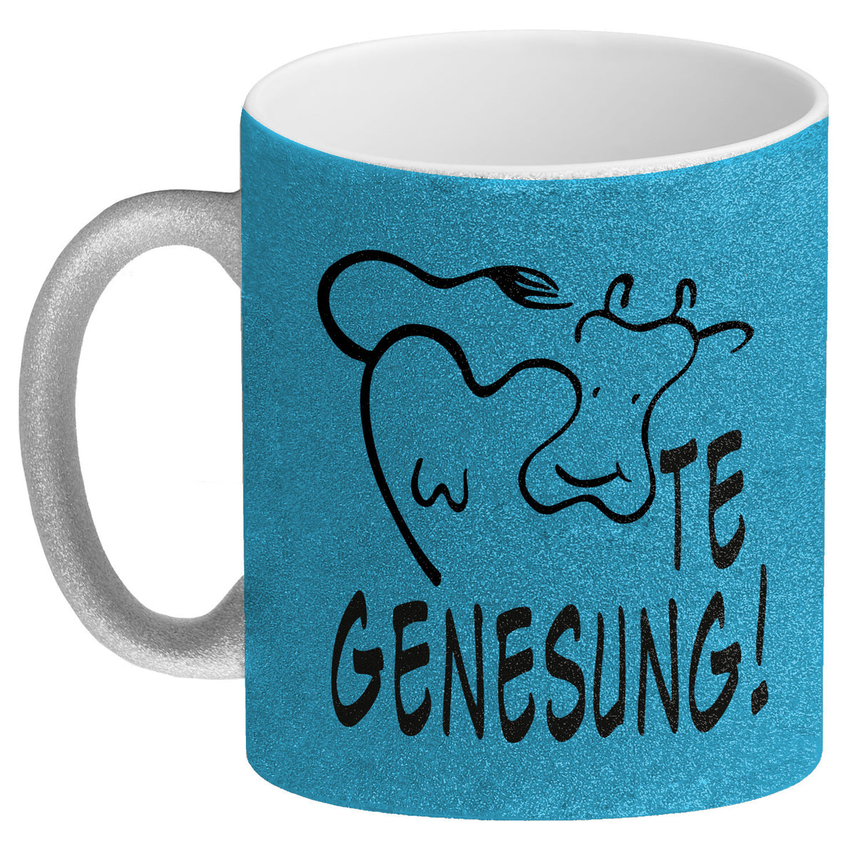 KUHte Genesung Kaffeebecher mit Kuh Motiv