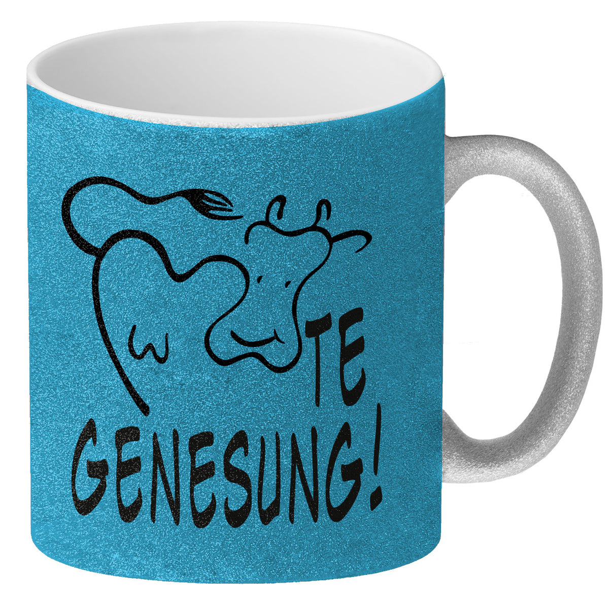 KUHte Genesung Kaffeebecher mit Kuh Motiv