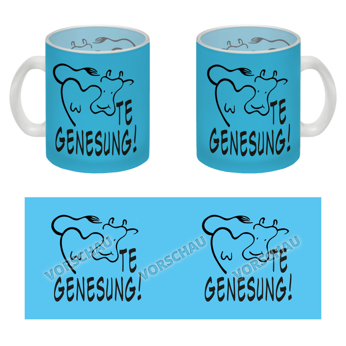 KUHte Genesung Kaffeebecher mit Kuh Motiv