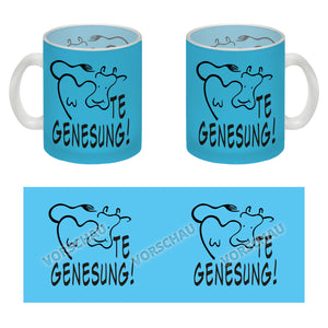 KUHte Genesung Kaffeebecher mit Kuh Motiv