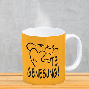 KUHte Genesung Kaffeebecher mit Kuh Motiv