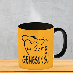 KUHte Genesung Kaffeebecher mit Kuh Motiv