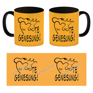 KUHte Genesung Kaffeebecher mit Kuh Motiv