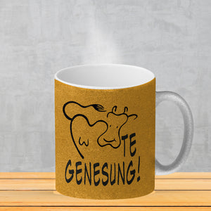 KUHte Genesung Kaffeebecher mit Kuh Motiv
