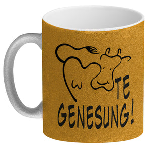 KUHte Genesung Kaffeebecher mit Kuh Motiv