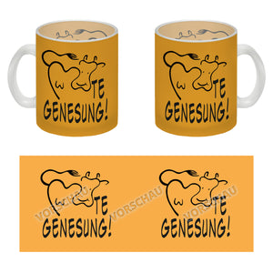KUHte Genesung Kaffeebecher mit Kuh Motiv