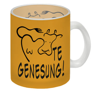 KUHte Genesung Kaffeebecher mit Kuh Motiv